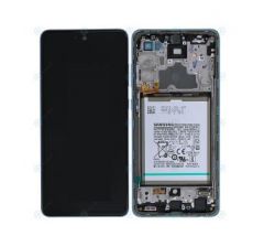 Genuine Samsung Galaxy A72 4G (A725F) Complete lcd in Awesome Blue  display with frame and battery - Part no: GH82-25542B