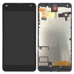 Nokia Lumia 550 LCD Black With Frame OEM - 5508211923455
