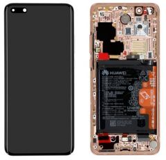 Genuine Huawei P40 Pro Blush Gold LCD Display / Screen + Touch + Battery Assembly - Part no: 02353PJL