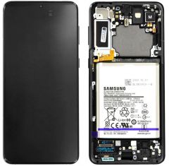 Official Samsung Galaxy S21+ 5G SM-G996 Phantom Black LCD Screen & Digitizer - GH82-24555A/GH82-24554A
