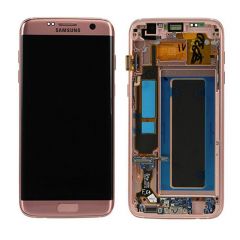 Genuine Samsung Galaxy S7 Edge G935 Pink Gold LCD Screen & Digitizer Complete - GH97-18533E